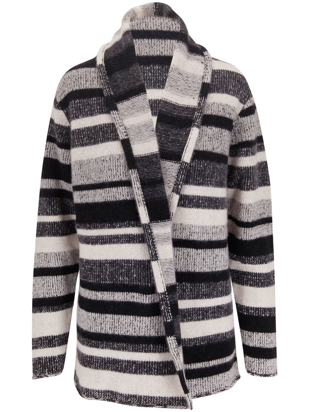 striped cashmere cardi-coat