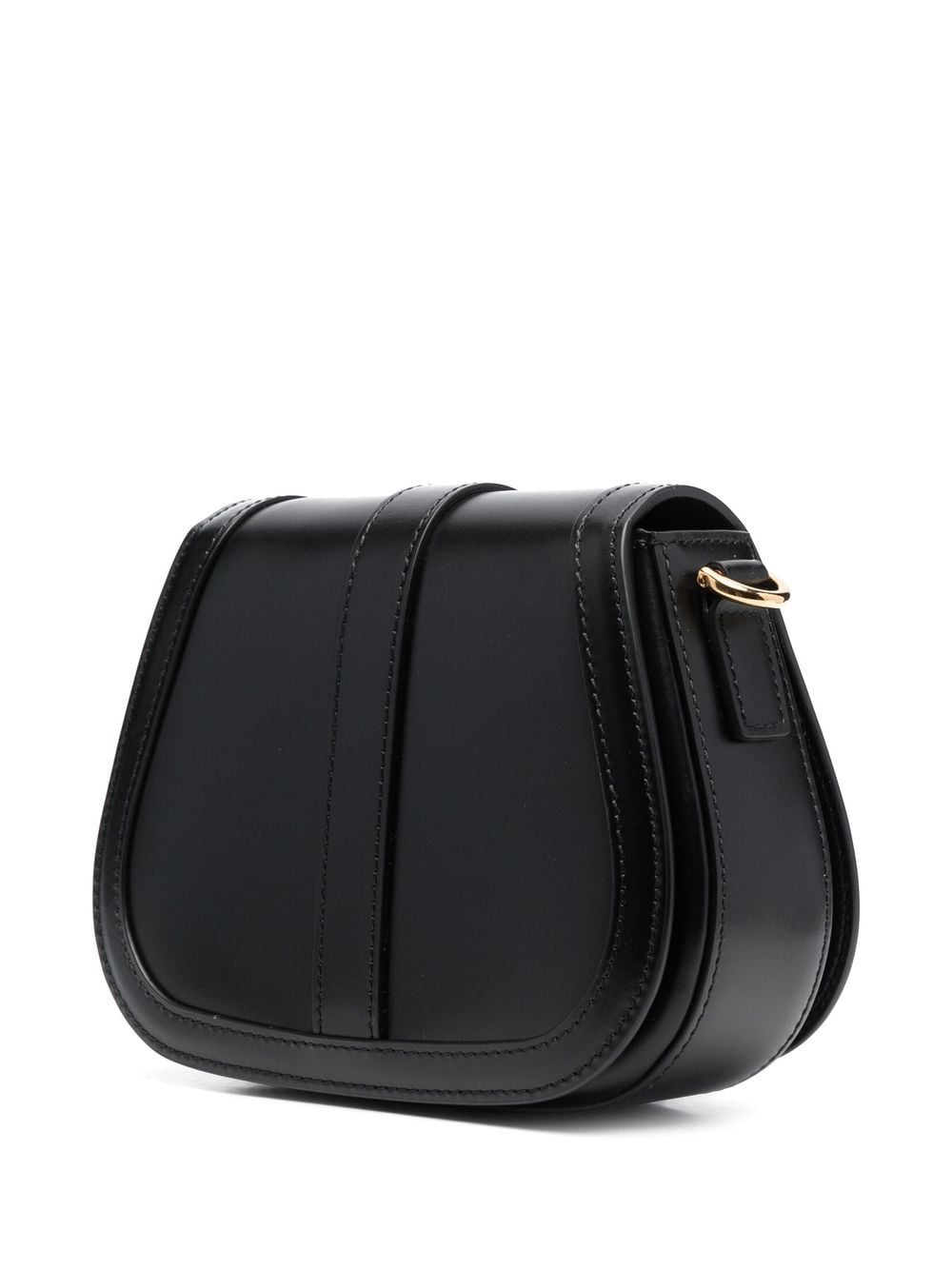 Shop Versace Small Greca Goddess Shoulder Bag In Black