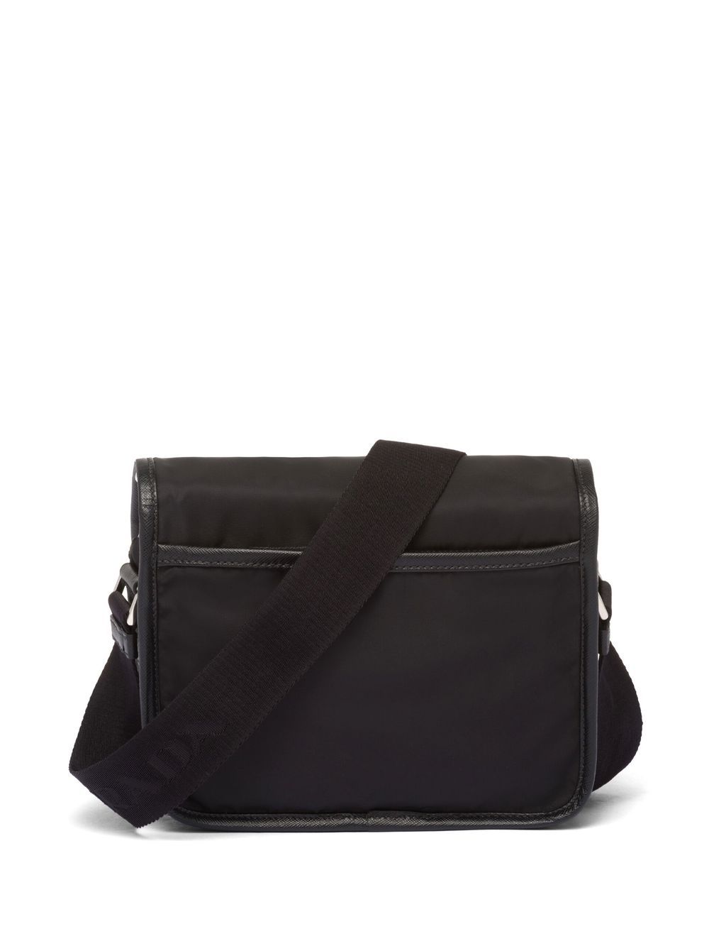 Prada Nylon Messenger Bag In F0002 Black