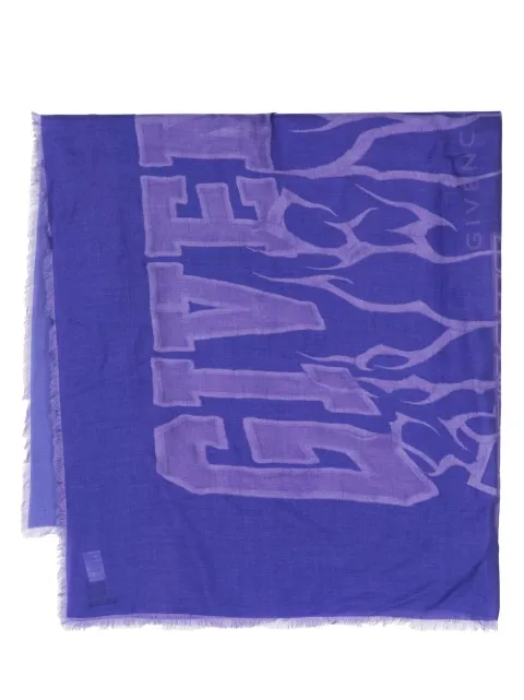 Givenchy logo-print modal-cashmere scarf