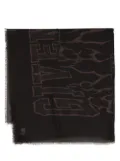 Givenchy logo-print modal-cashmere scarf - Brown