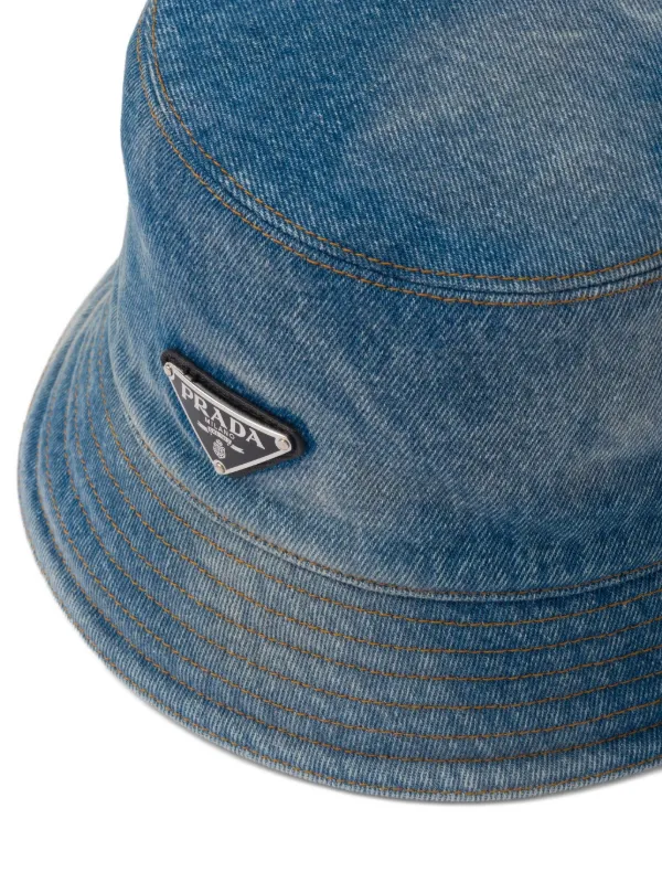 Prada Denim Bucket Hat | Blue | FARFETCH CA