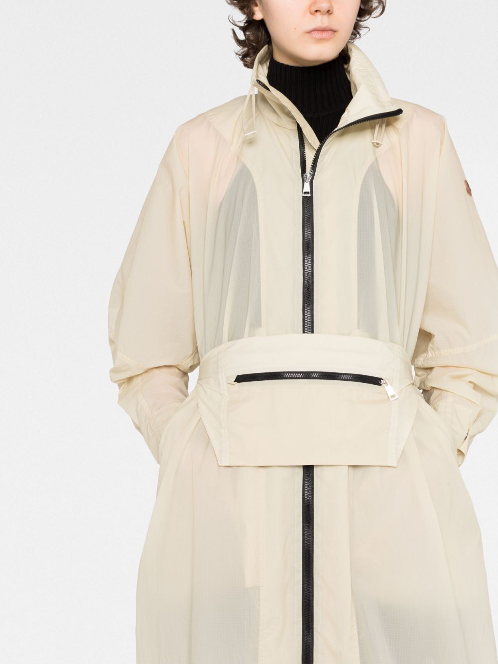 Shop Moncler Inny Mid-length Coat In Yellow