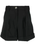 GANNI Drapey high-waisted shorts - Black