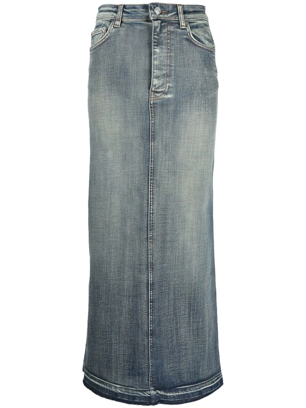 

GANNI faded denim maxi skirt - Blue