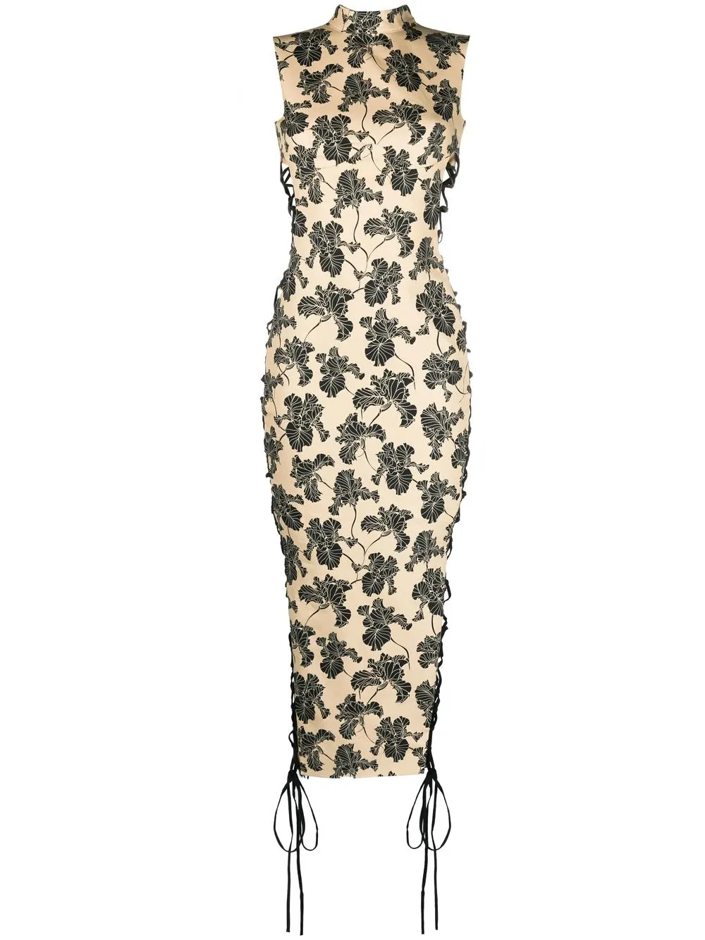 De La Vali Elena lace-detail midi dress