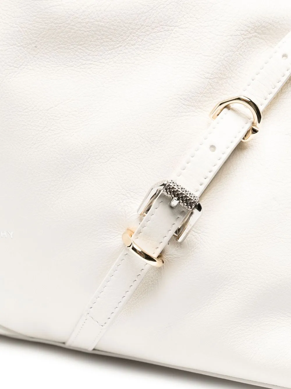 Shop Givenchy Voyou Leather Medium Shoulder Bag In White