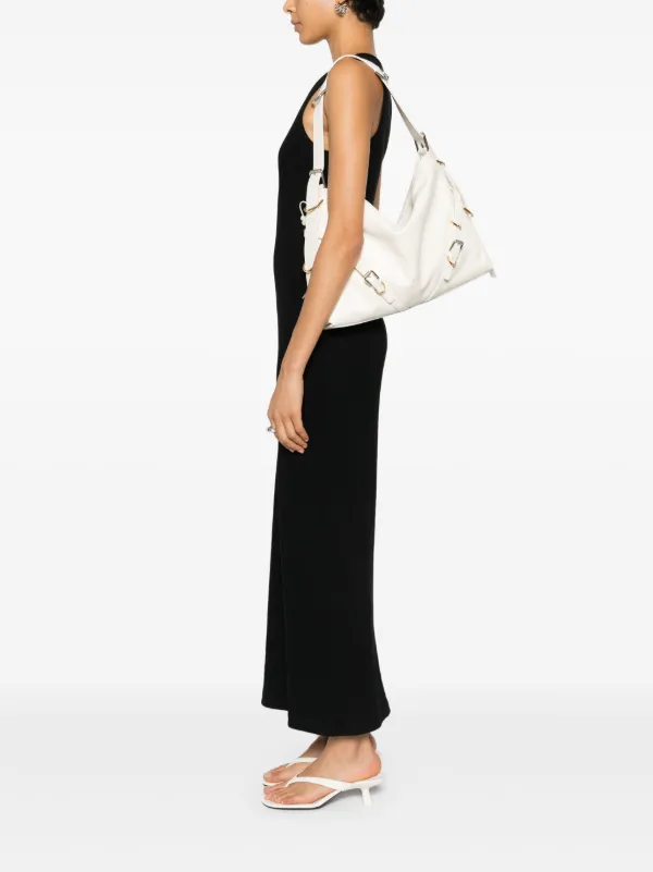 Givenchy Medium Voyou Shoulder Bag | White | FARFETCH JO