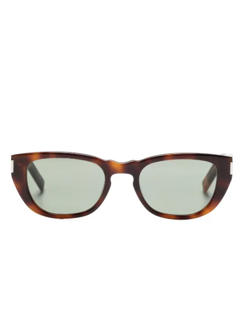 Saint Laurent Eyewear lentes de sol con armazón cat eye estilo carey