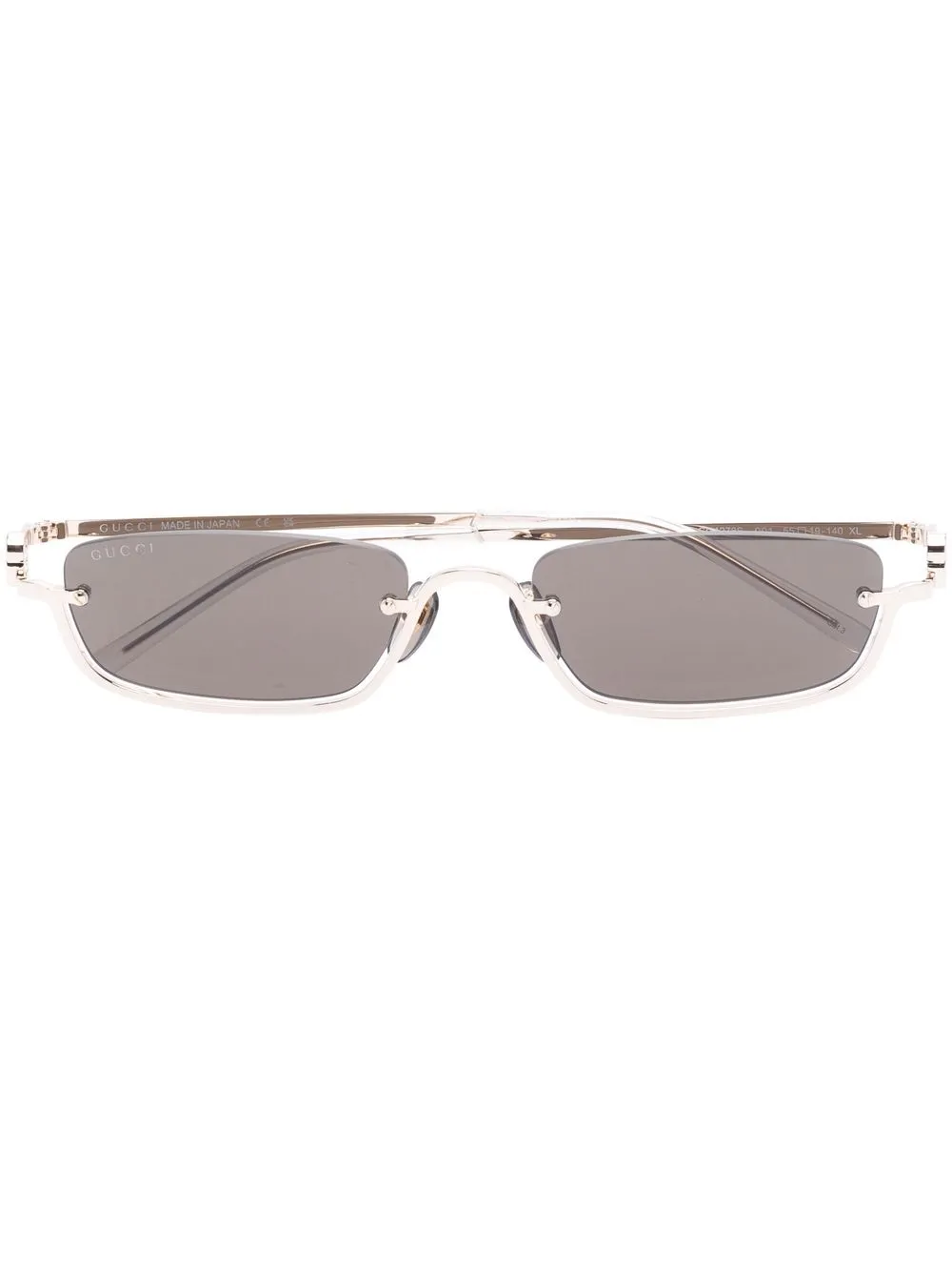 

Gucci Eyewear lentes de sol con armazón rectangular - Dorado