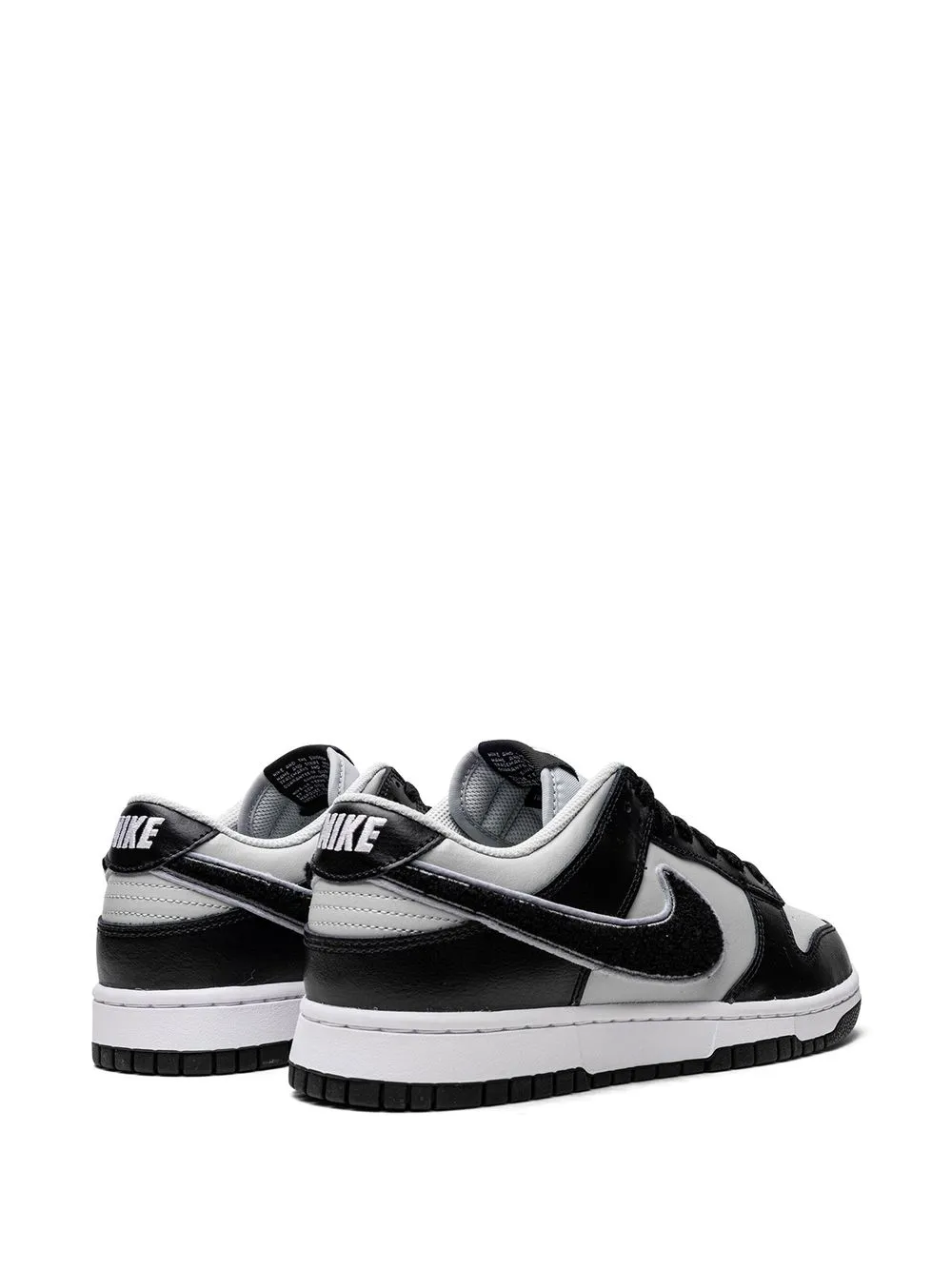 Shop Nike Dunk Low "chenille Swoosh Black Grey" Sneakers