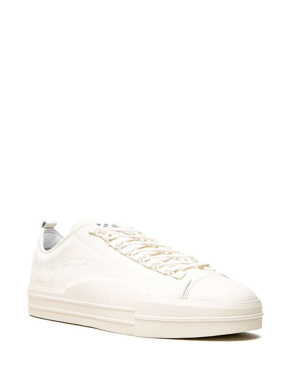 Shop Adidas Originals Y-3 Yuben Low "owhite/owhite/owhite" Sneakers In White