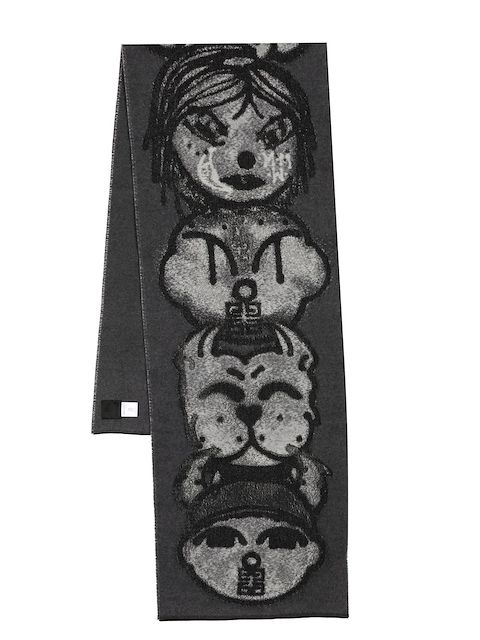 Givenchy graffiti-print wool scarf