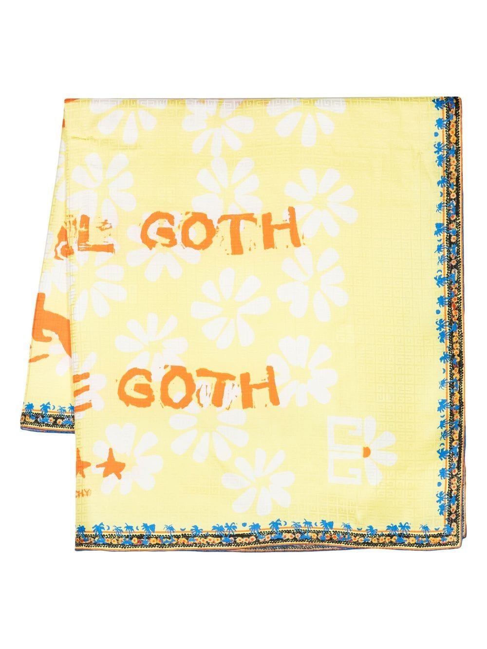 Givenchy Original Future Floral-print Scarf In Yellow