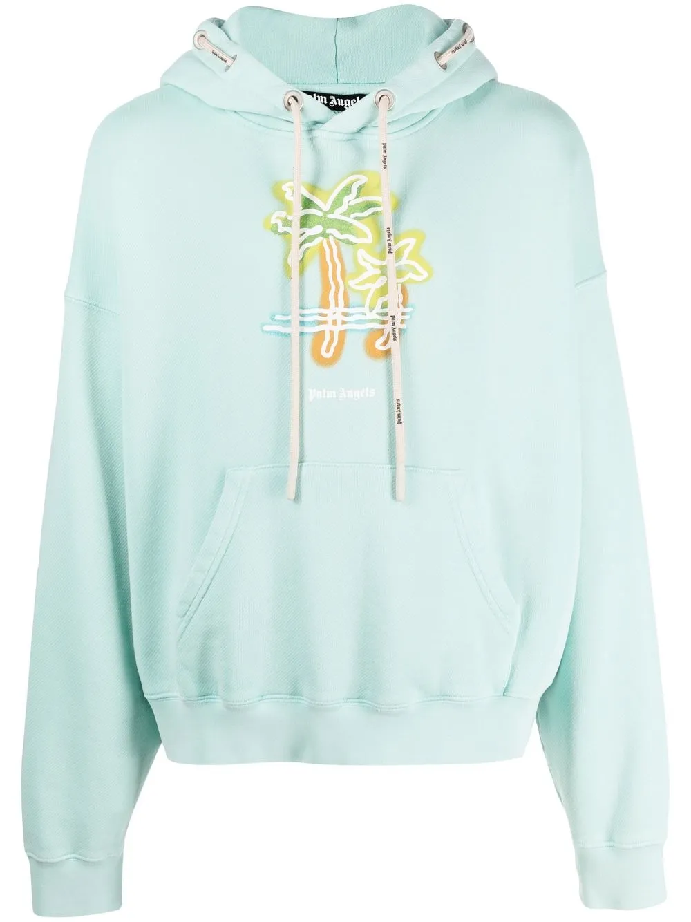 

Palm Angels hoodie con palmeras estampada - Azul