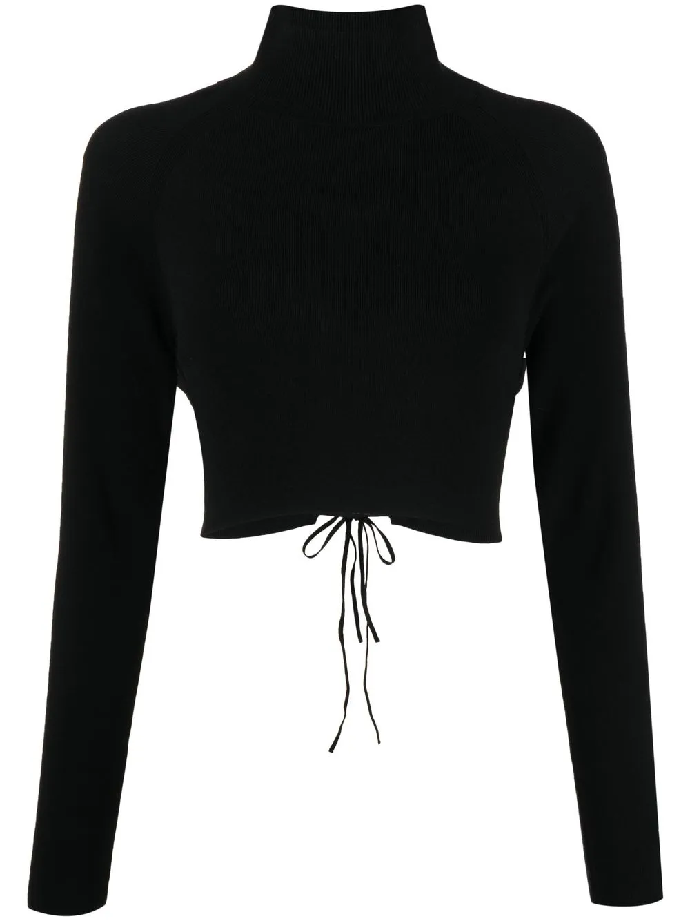 

Rokh open-back cropped knitted jumper - Black