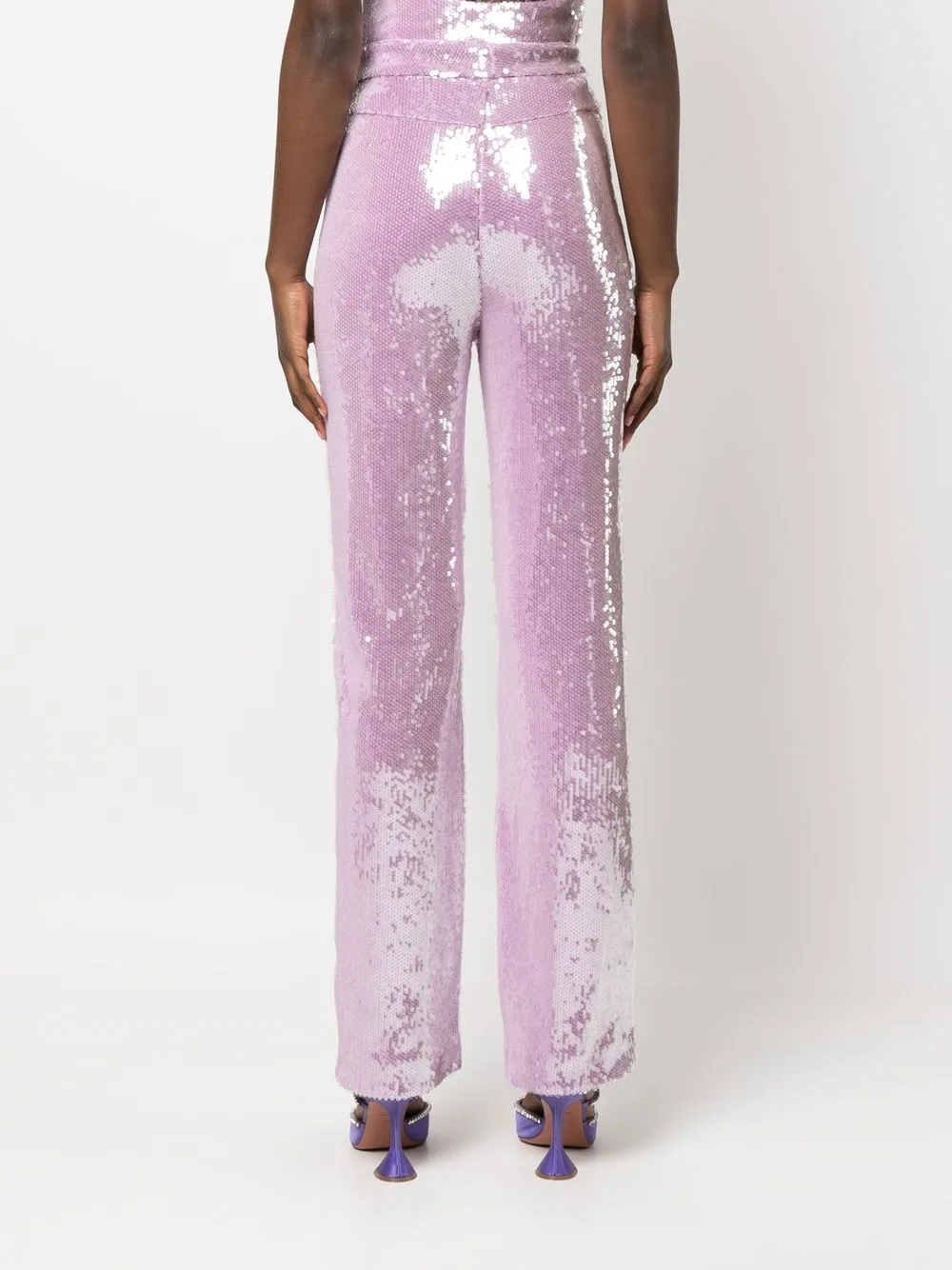 Shop Rotate Birger Christensen Equipped Straight-leg Trousers In Pink