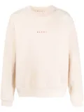 Marni logo-print crew-neck sweatshirt - Neutrals