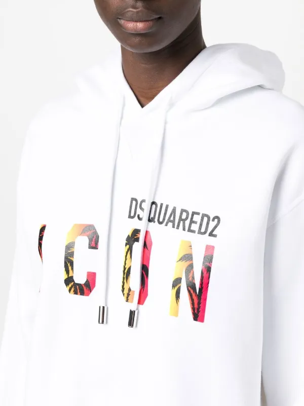 dsquared2 レディース白パーカー DSQUARED2 ディースクエアード ロゴ パーカー | ホワイト | FARFETCH JP
