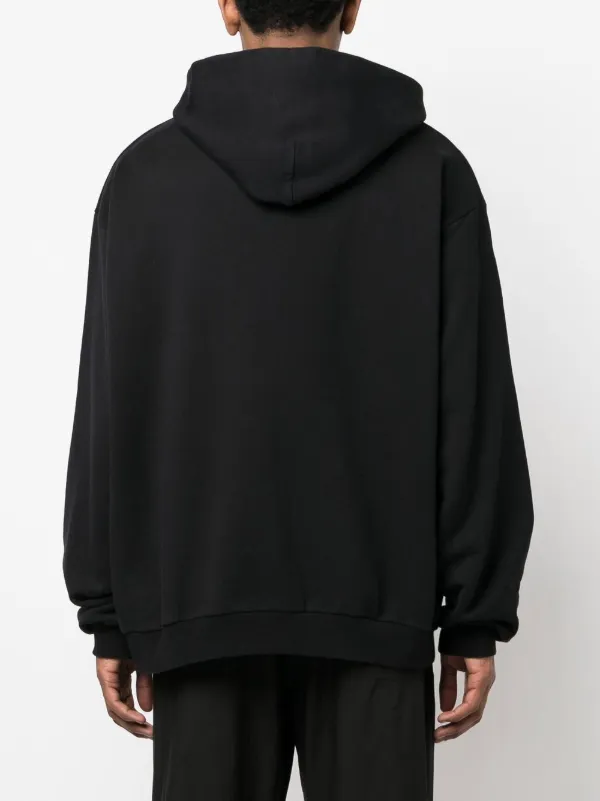 Marni Appliqué Logo long-sleeve Hoodie | Black | FARFETCH