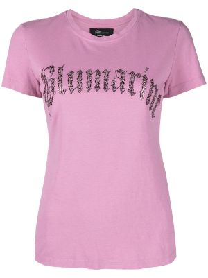 Blumarine Logo crew-neck Cotton T-shirt - Farfetch