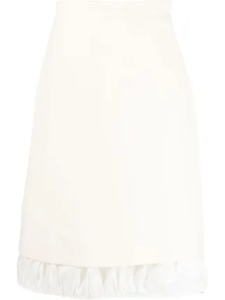 White layered hotsell midi skirt