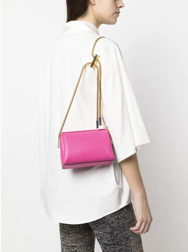 Marni Round Snake Chain Leather Shoulder Bag | Pink | FARFETCH