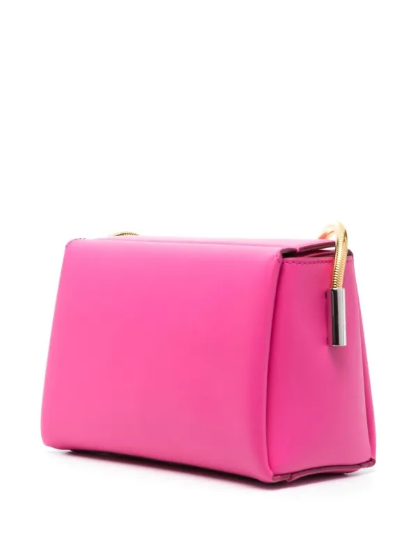 MARNI ★ ロゴ レザー ハンドバッグ / ピンク Marni レザー ショルダーバッグ | ピンク | FARFETCH JP
