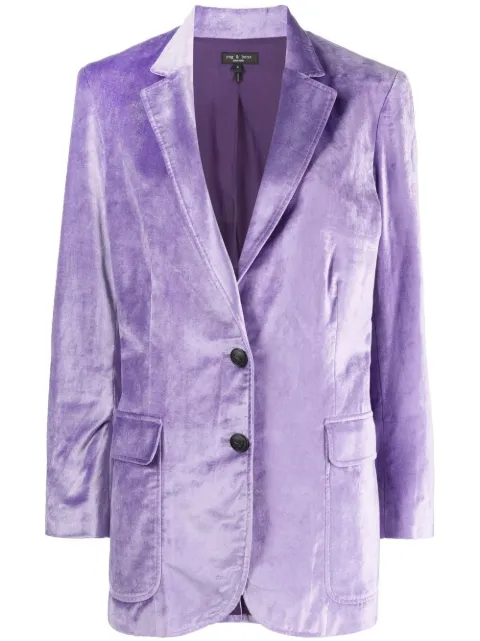 rag & bone single-breasted velvet blazer 