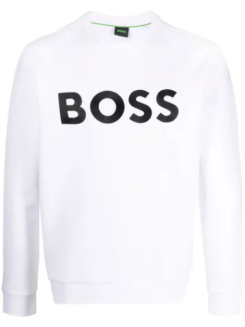 BOSS logo-print cotton-blend sweatshirt