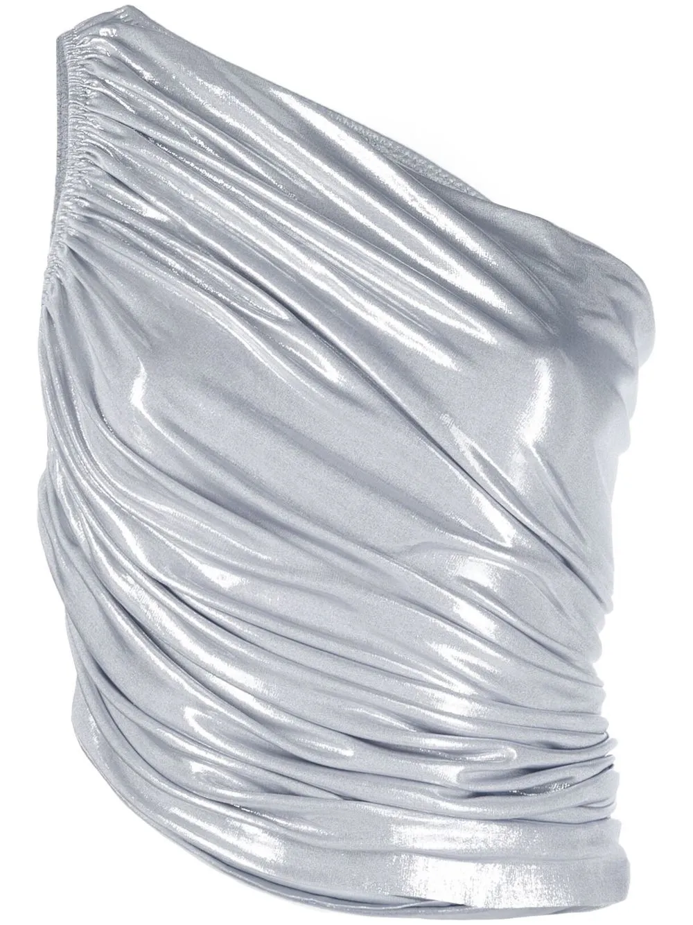 

Norma Kamali Diana asymmetric ruched top - Silver