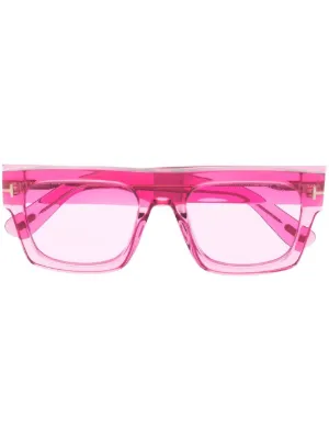 TOM FORD Eyewear square-frame clip-on Glasses | Black | FARFETCH RO