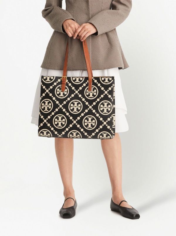 Small T Monogram Suede Embossed Shoulder Bag: Women's Handbags