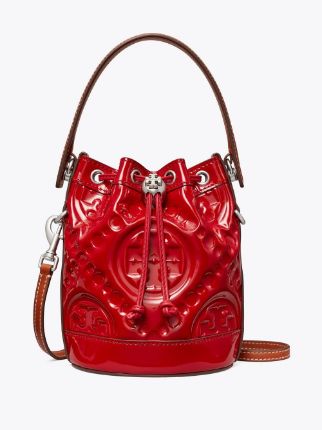 tory burch bucket bag red