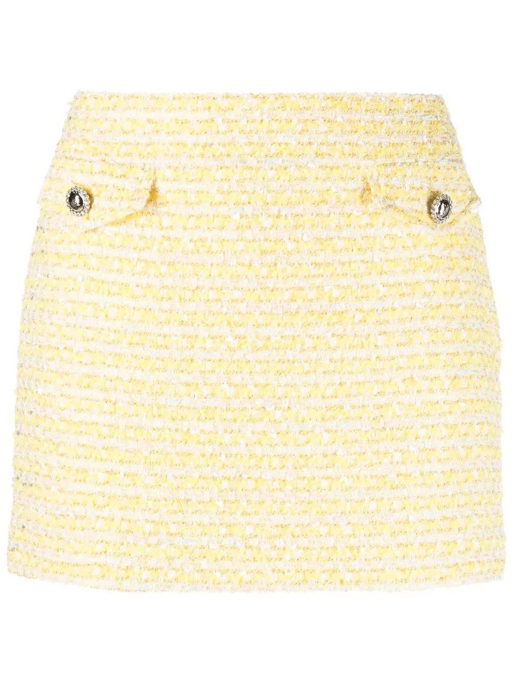 

Alessandra Rich tweed mini skirt - Yellow