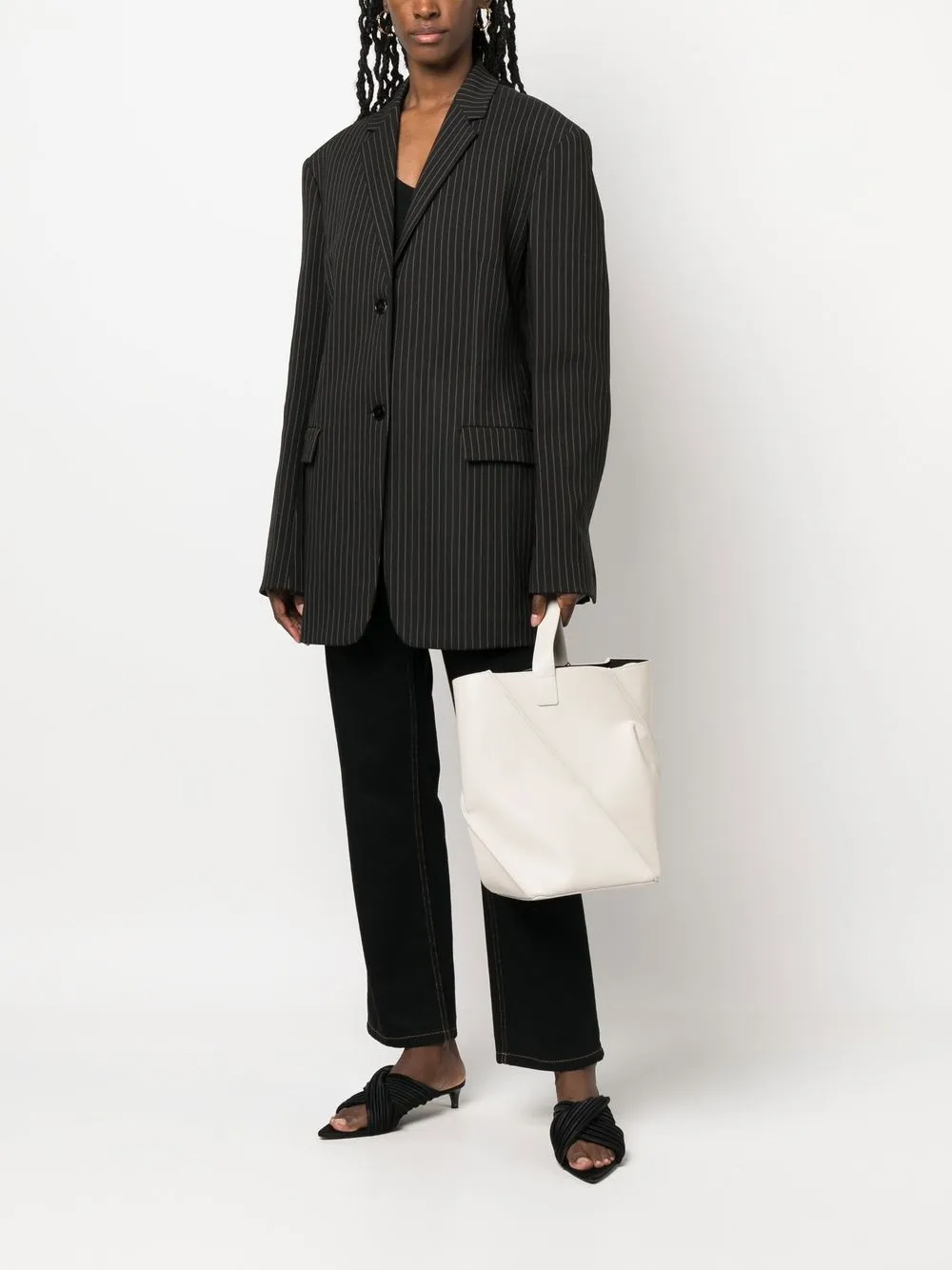 Yuzefi Leren shopper - Beige