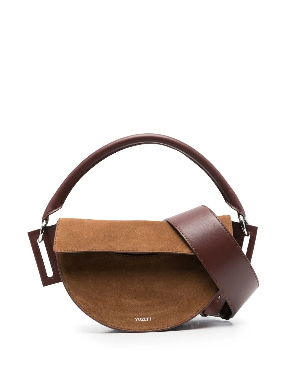 

Yuzefi panelled suede leather tote bag - Brown