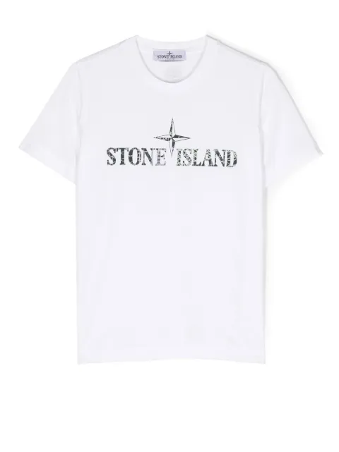 Stone Island Junior logo-print short-sleeve T-shirt 