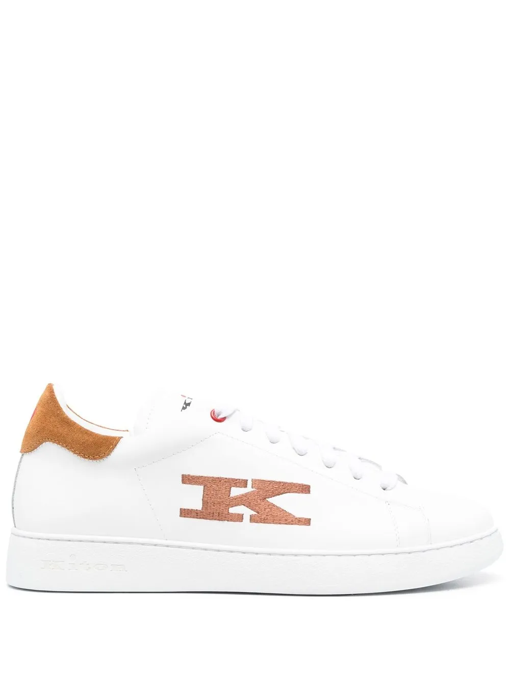 

Kiton logo-print lace-up sneakers - White