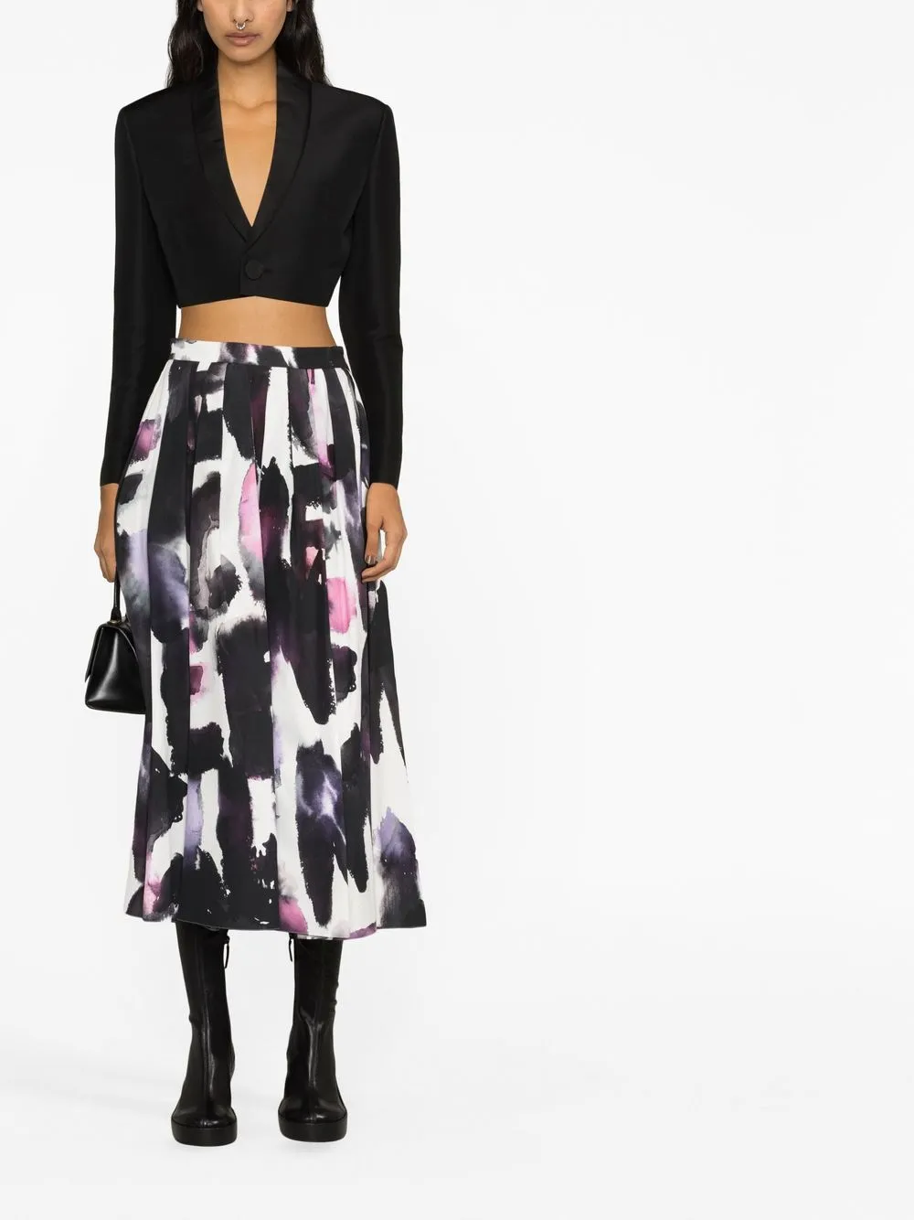 Alexander McQueen Rok met print - Wit