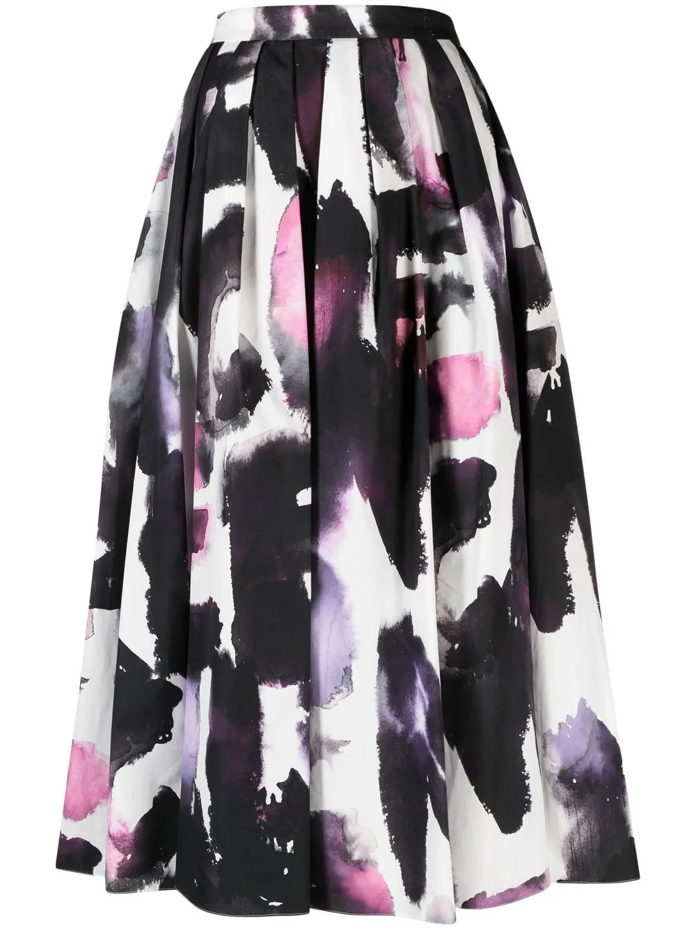 

Alexander McQueen falda midi estampada - Blanco