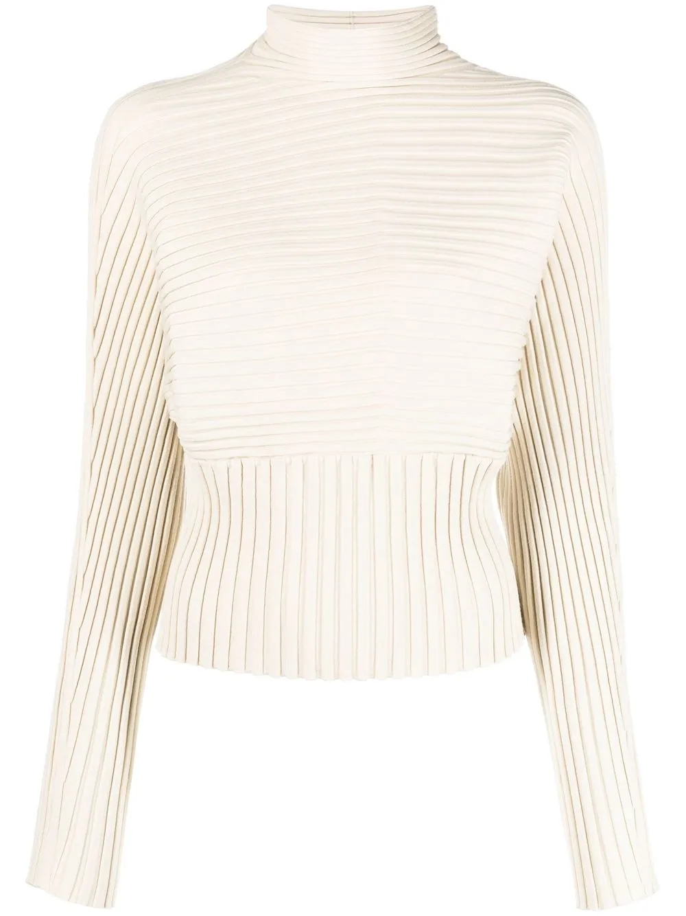 

Tory Burch ribbed high neck jumper - Neutrals