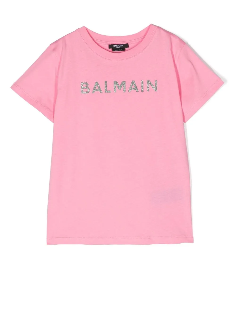 

Balmain Kids playera manga corta con logo estampado - Rosado