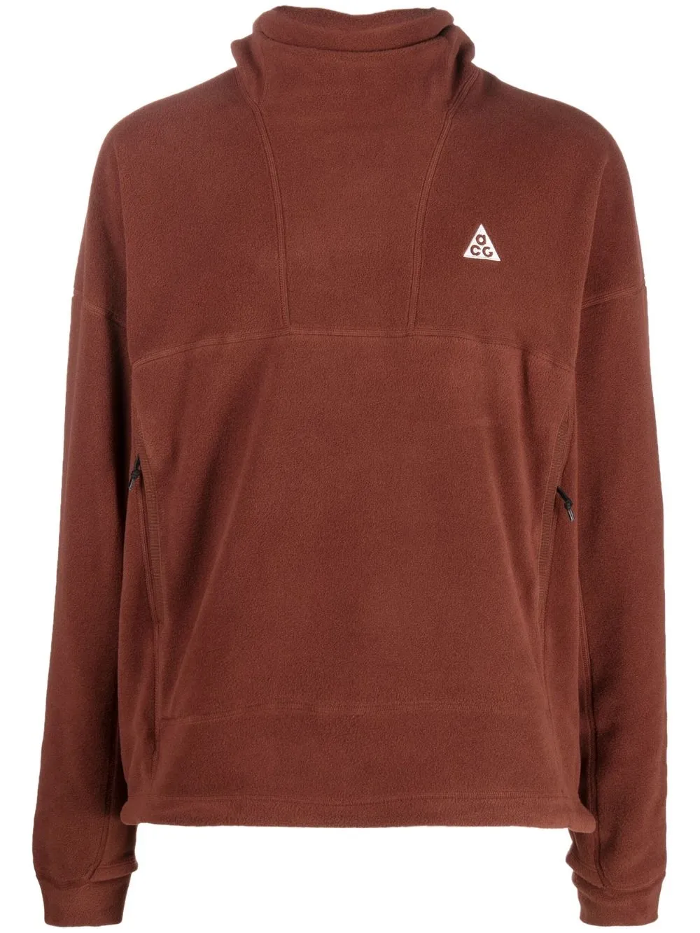 

Nike high neck long-sleeve hoodie - Brown