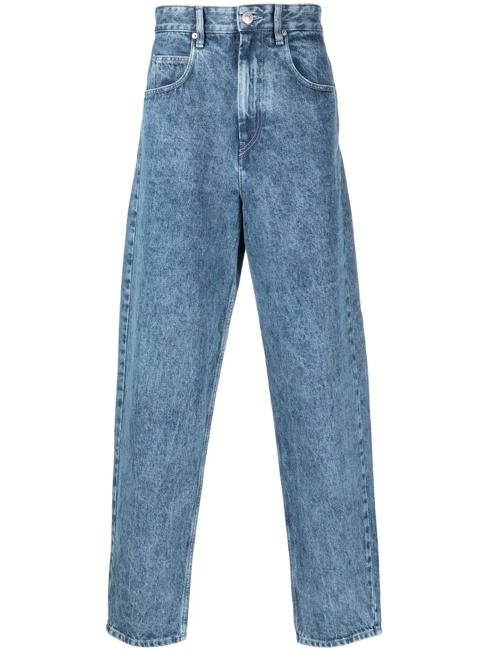 

Isabel Marant logo-patch tapered jeans - Blue