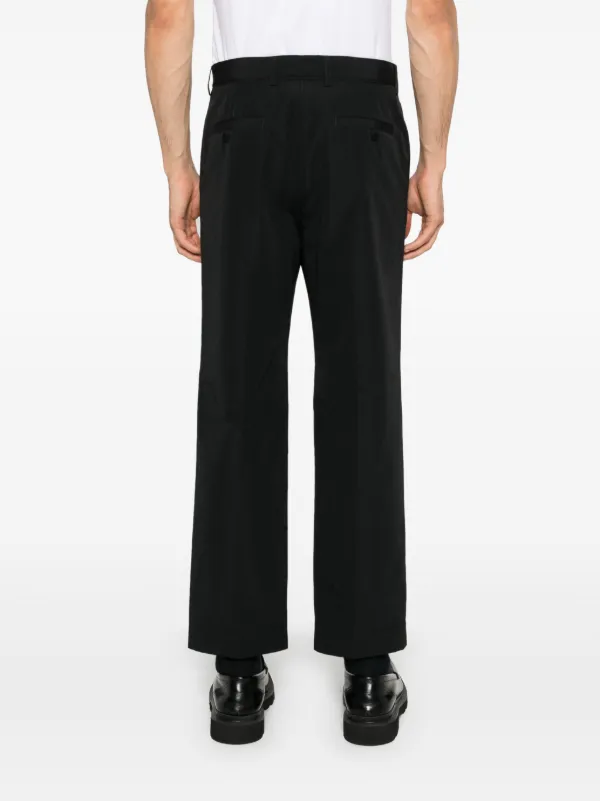 Gucci Cropped Textured Chino Trousers | Black | FARFETCH ZA