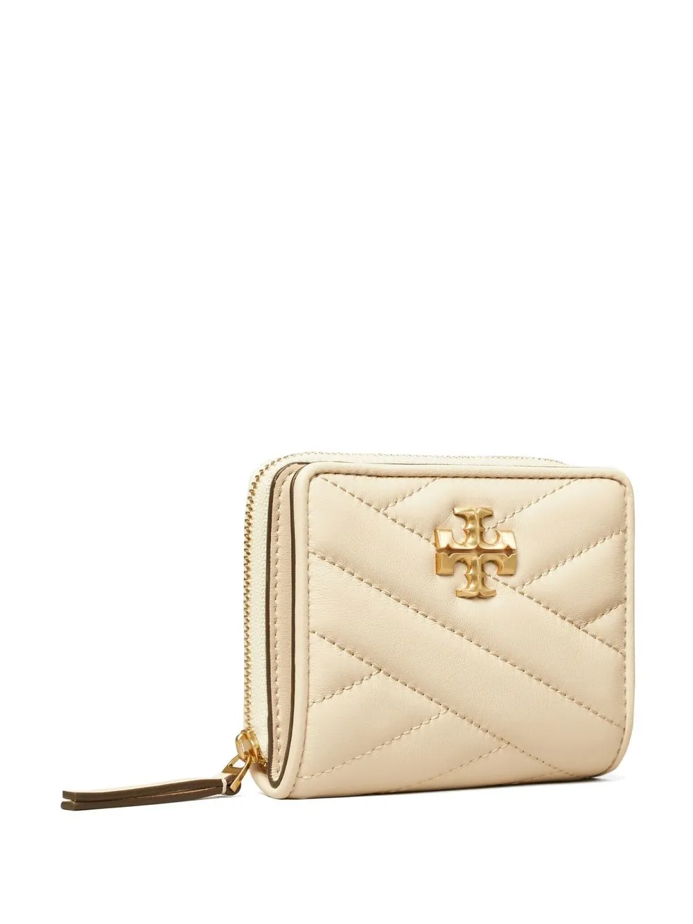 Tory Burch Portemonnee met chevron-streep - Beige
