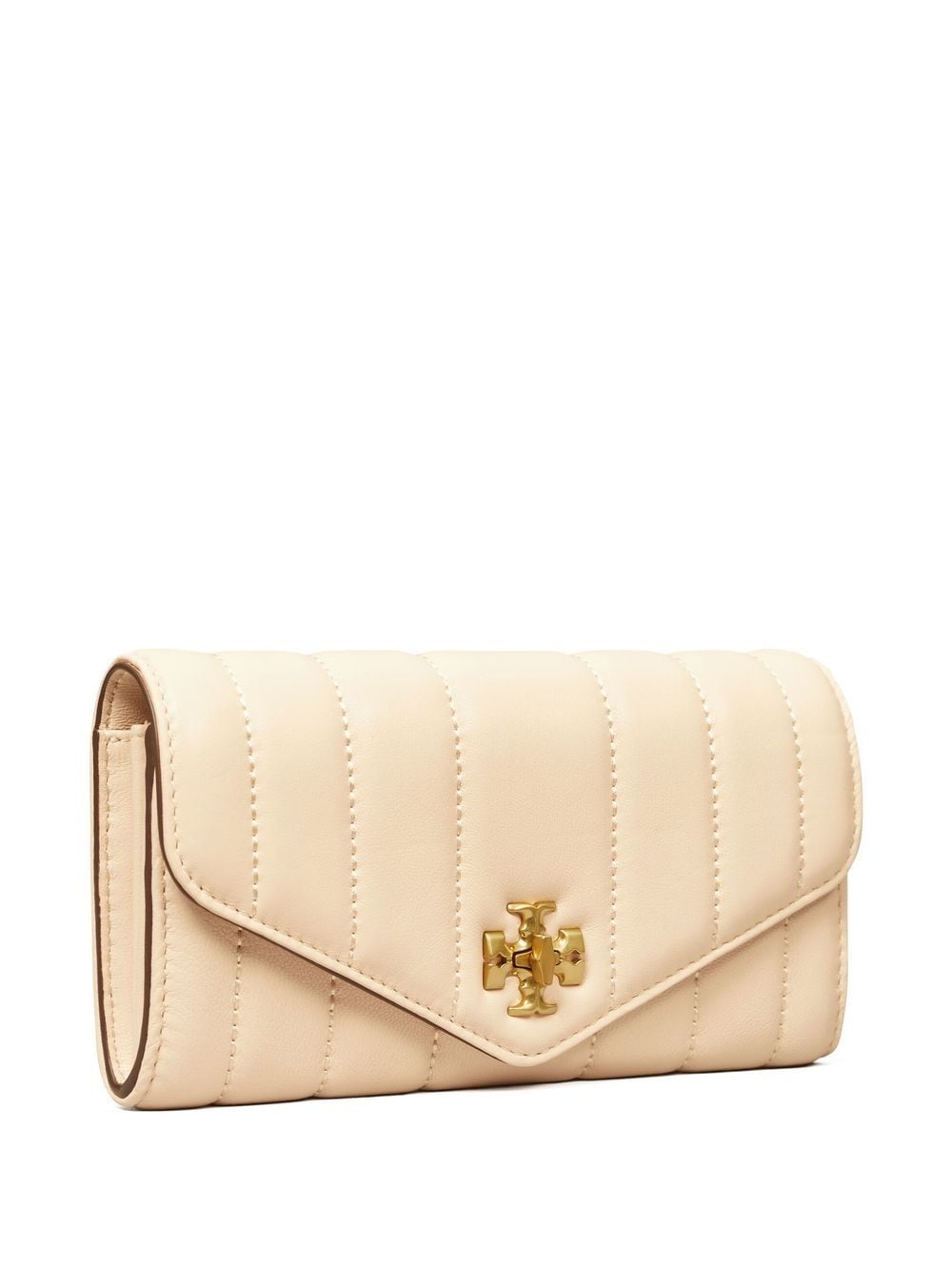 Shop Tory Burch Kira Quilted Envelope Wallet In Neutrals