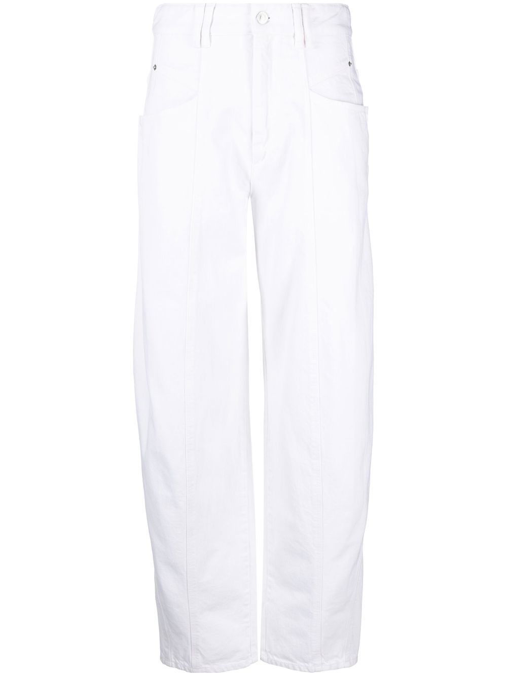 Isabel Marant Vetea Wide Leg Baggy Nonstretch Jeans In White | ModeSens