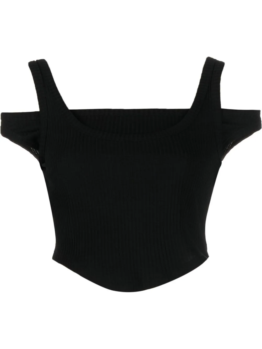 

Han Kjøbenhavn ribbed cut-out vest - Black